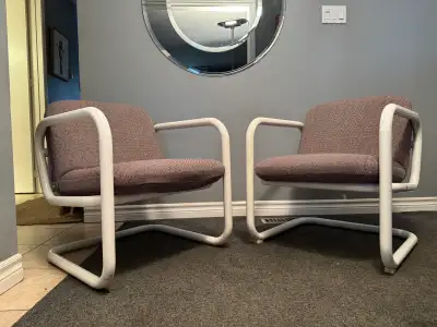 Postmodern Kinetics Tubular Cantilever Lounge Chairs, View more