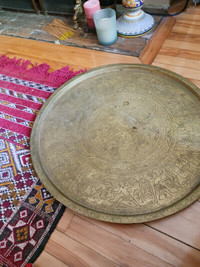 Large brass tray