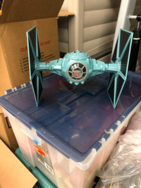 Vtg Star Wars 1995 Kenner Blue Tie Fighter With Detachable Wings