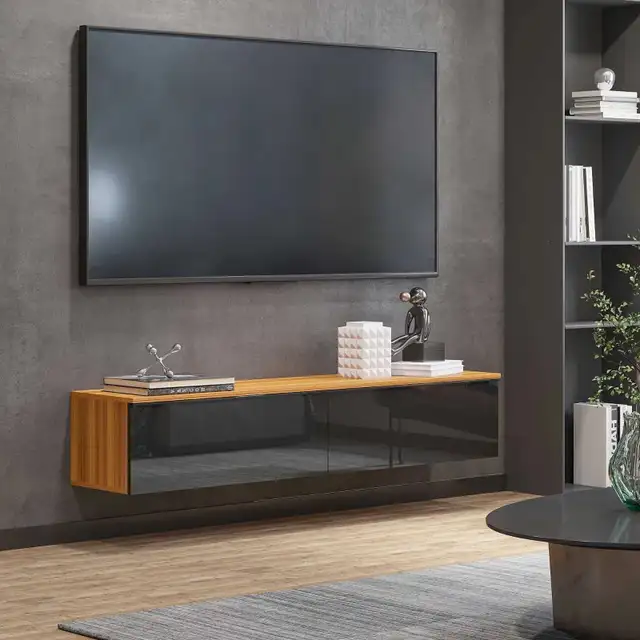 Wall Mounted TV Stand, Floating TV Cabinet for up to 70" TVs wit in TV Tables & Entertainment Units in Markham / York Region - Image 2