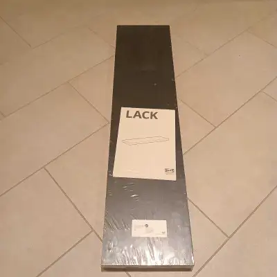 IKEA Lack Wall Shelf Floating Book Storage Black Brown, View more
