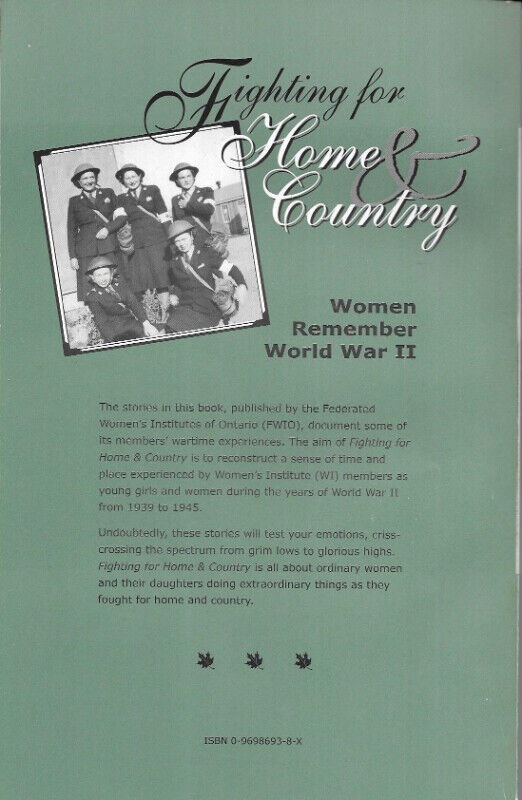 WOMEN REMEMBER WORLD WAR II Fighting For Home & Country - 2004 in Non-fiction in Ottawa - Image 2