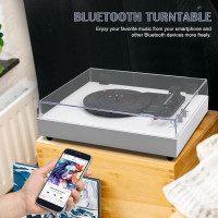 NEW-  Vintage 3-Speed Turntable Record Player Vinyl w/ Bluetooth