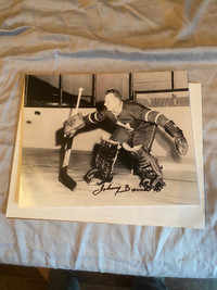 Johnny Bower - Black and White Signed