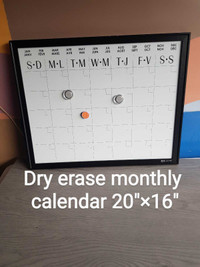 Dry Erase Monthly Calendar Large Magnetic Calendar,20"×16" 