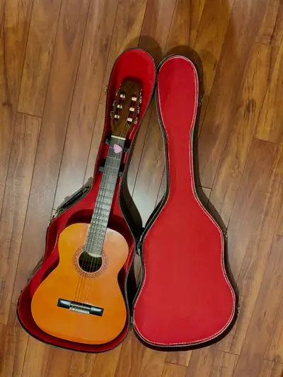 Guitare et étui rigide \\ Guitar with a hard case, View more