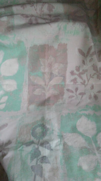 JC Penney Pastel Green and Pinks Floral Long Curtain Panels