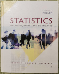 Statistics for Management And Economics, 11th Edition 