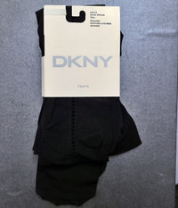 BRAND NEW - DKNY - Black Back Stitch Women's Tights (Size Tall)