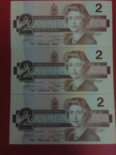 1986 Canada       $2   Banknotes, View more