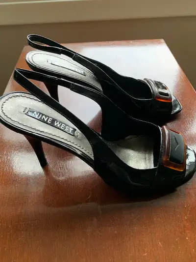 Women’s black patent shoes size 8, View more
