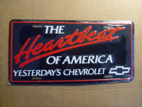 The Heartbeat Of America-CHEVY-Embossed Metal Licence Plate.