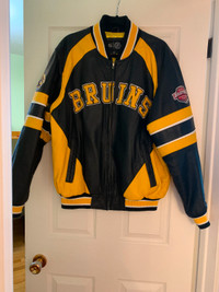 NHL Carl Banks G-III Boston Bruins Leather Jacket