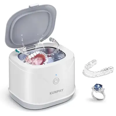 Ultrasonic Retainer Cleaner, KUNPHY 46KHz Professional Ultrasonic Jewelry Cleaner 7.5Oz, Retainer Cl...