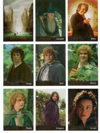 Lord of the rings COMPLETE UPDATED Fellowship, 162 Trading cards