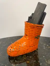 Decorative Wicker Boot