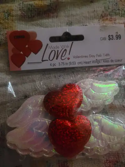made with love heart with wings , View more