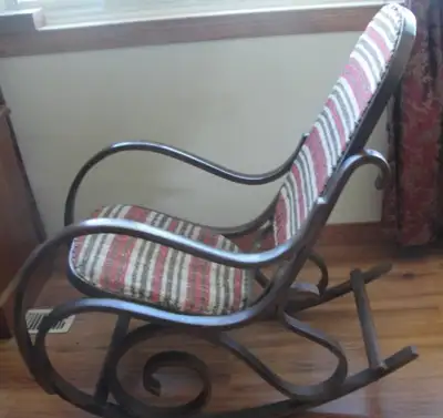 refinished vintage Bentwood rocking chair, View more