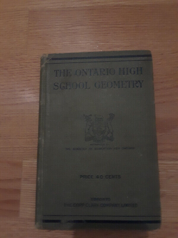 Vintage book - The Ontario High School Geometry in Textbooks in London