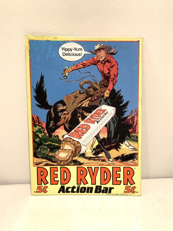 Newer Red Ryder Action Bar Metal Sign, p/u Calgary NW in Arts & Collectibles in Calgary