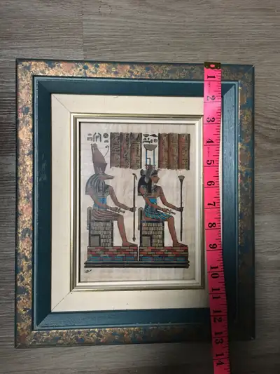 Papyrus art in frame, View more