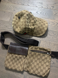 Gucci belt bag and hat 