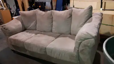 Microfiber Beige Couch - 3 Seater, View more