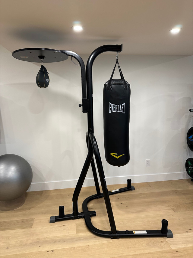Everlast Heavy Bag and Adjustable Speed-bag Stand in Exercise Equipment in Edmonton - Image 4