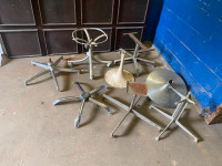 various chair bases from 1950s to 1970s mid century chair legs