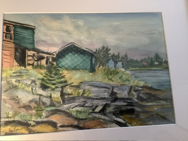 Vtg Watercolour Ptg Feltzen South Nova Scotia by Cdn Ken Johns in Arts & Collectibles in Belleville - Image 3