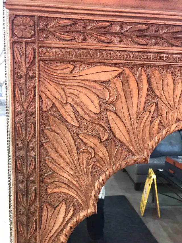 Carved Wood Mirror - (40”W x 58”H x 3”D) in Home Décor & Accents in Calgary - Image 4