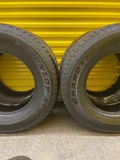 Set4️⃣. 265/70R17 113S DUNLOP GRANDTREK AT20. FIRM $200: Four Used All Season Tires. FIRM Tires Trea...