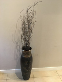 Large Decorative Designer Art Floor Vase Curly Willow Sticks