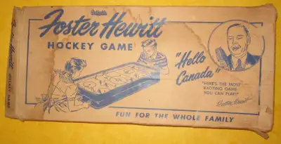 Vintage Foster Hewitt tabletop hockey game, View more