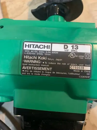 Hitachi D13 1/2 drill, View more