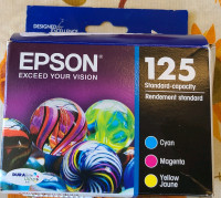3 packs Epson 125 ink cartridges (9 cartridges total) new sealed