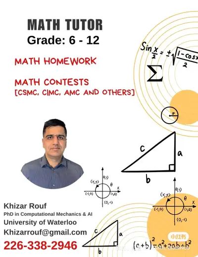 Expert Math Tutor – School Math, Contests & AP/IB, SAT, View more