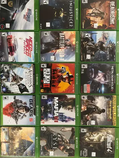 Comes with one brand new controller one old one and 48 games!!!