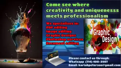 !!Graphic design/PDF editing/Photoshop/image editing- NDA 100%, View more