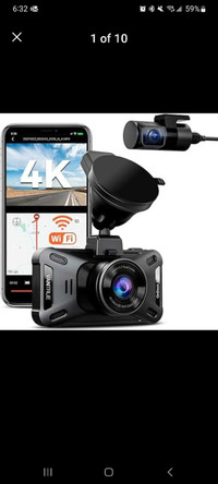 4K WiFi Dual Dash Cam Front and Rear Dash Camera