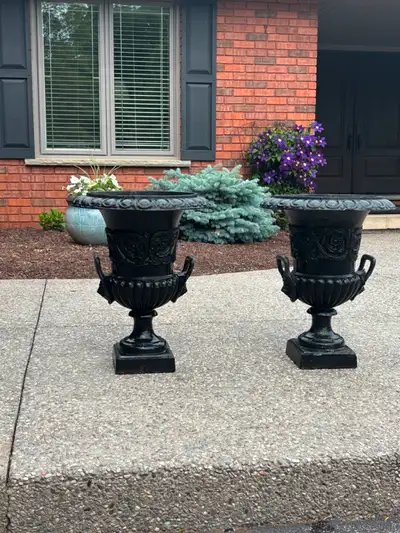 Cast flower pots, View more