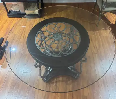 Glass Dining Set with 4 Chairs, View more