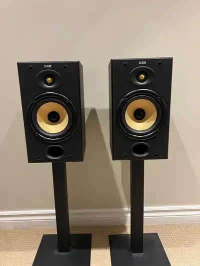 B&W 601 Bookshelf Speakers with Stands, View more