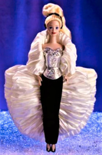 1992 AWESOME PORCELAIN BLONDE CRYSTAL RHAPSODY BARBIE DOLL NEW