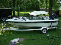 Thundercraft 16 foot, 85 HP Force/Mercury Outboard Motor