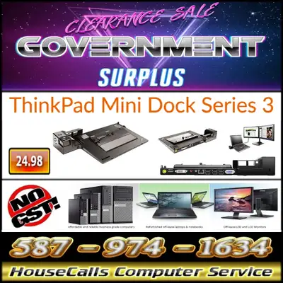 ThinkPad Mini Dock Series 3 - Dock only 24.98 ( NO GST ), View more