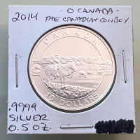 2014 'The Canadian Cowboy' $10 Pure .9999 Silver Proof Coin!
