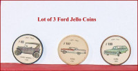 Ford Car Coins Jello  Premiums from the 60's