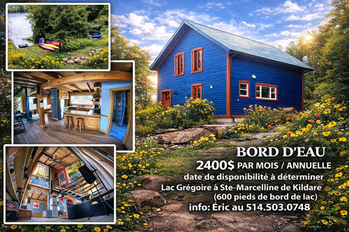 Maison à louer à sainte marcelline dans lanaudière Maison à 3 étages (SSol, 1er et 2e) / 3 chambres...