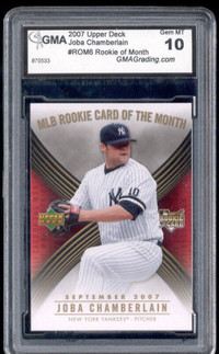 CARTE DE BASEBALL 2007 Joba Chamberlain Upper Deck Rookie Gem Mi